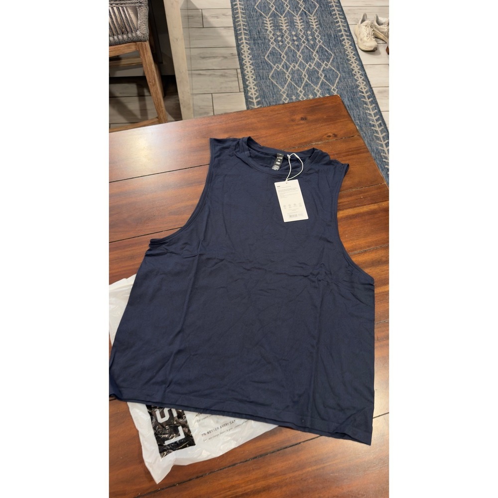 LSKD AeroFLX+ Seamless Muscle Tank Navy 2XL Mens Training Gym New NWT - Picture 14 of 16